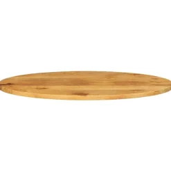 vidaXL Accesorios Para Mesas-Tablero de mesa ovalado madera maciza de mango 140x50x2,5 cm
