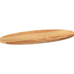 vidaXL Tablero de mesa ovalado madera maciza de roble 80x40x2 cm Marrón claro Best