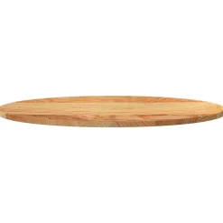 vidaXL Tablero de mesa ovalado madera maciza de roble 80x40x2 cm Marrón claro Best
