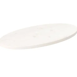 vidaXL Accesorios Para Mesas-Tablero de mesa ovalado madera maciza pino 70x35x2,5 cm