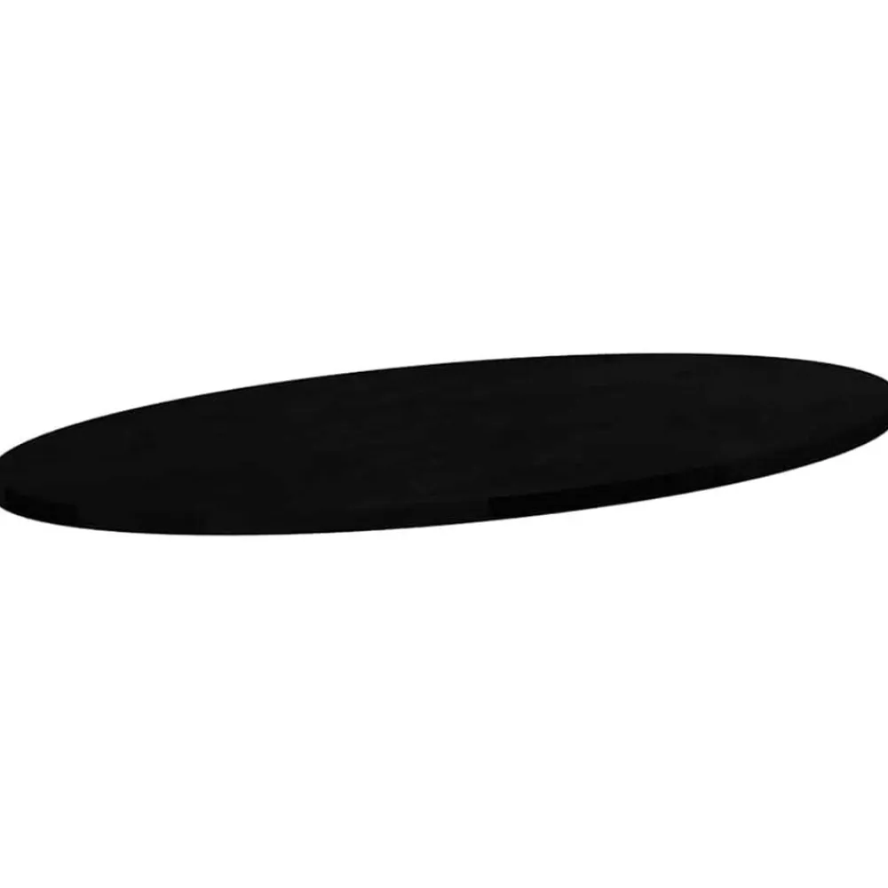 vidaXL Tablero de mesa ovalado madera maciza de roble 80x40x2 cm Marrón oscuro Outlet
