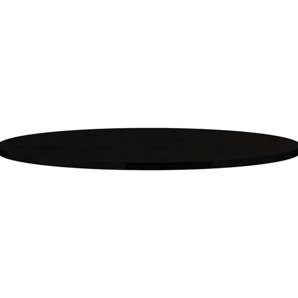 vidaXL Tablero de mesa ovalado madera maciza de roble 80x40x2 cm Marrón oscuro Outlet