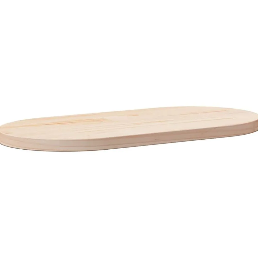 vidaXL Tablero de mesa ovalado de madera maciza de pino 60x30x2,5 cm Natural Sale