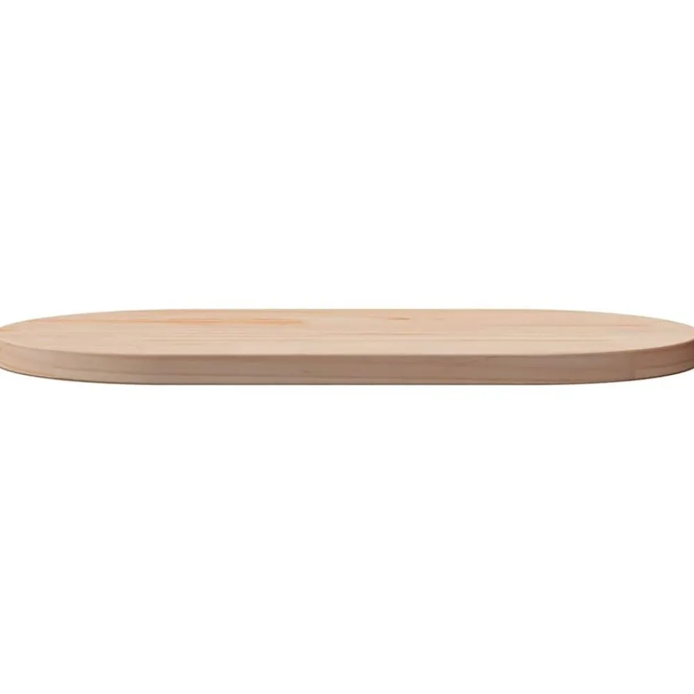 vidaXL Tablero de mesa ovalado de madera maciza de pino 60x30x2,5 cm Natural Sale