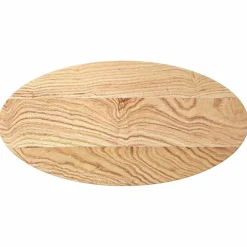 vidaXL Tablero de mesa ovalado madera maciza de roble 80x40x2 cm Natural Sale