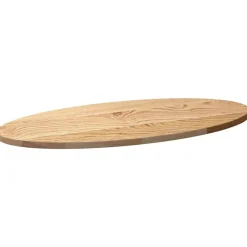 vidaXL Tablero de mesa ovalado madera maciza de roble 80x40x2 cm Natural Sale
