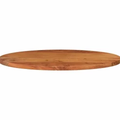 vidaXL Tablero de mesa ovalado madera maciza de acacia 80x40x2,5 cm Madera de acacia (natural)