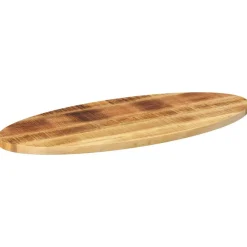 vidaXL Accesorios Para Mesas-Tablero de mesa ovalado madera maciza de mango 90x40x2,5 cm