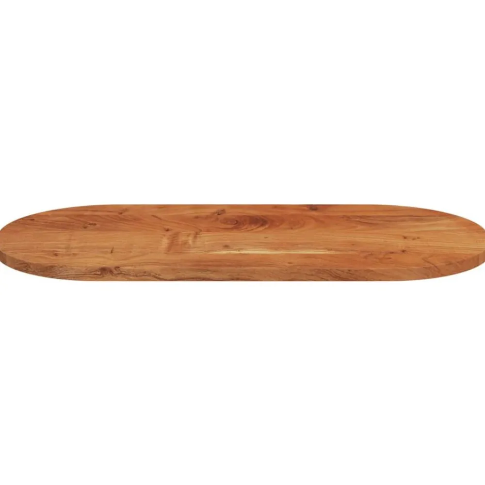 vidaXL Tablero de mesa ovalado madera maciza de acacia 80x40x3,8 cm Madera de acacia (natural)