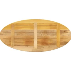 vidaXL Accesorios Para Mesas-Tablero de mesa ovalado madera maciza de mango 90x40x3,8 cm
