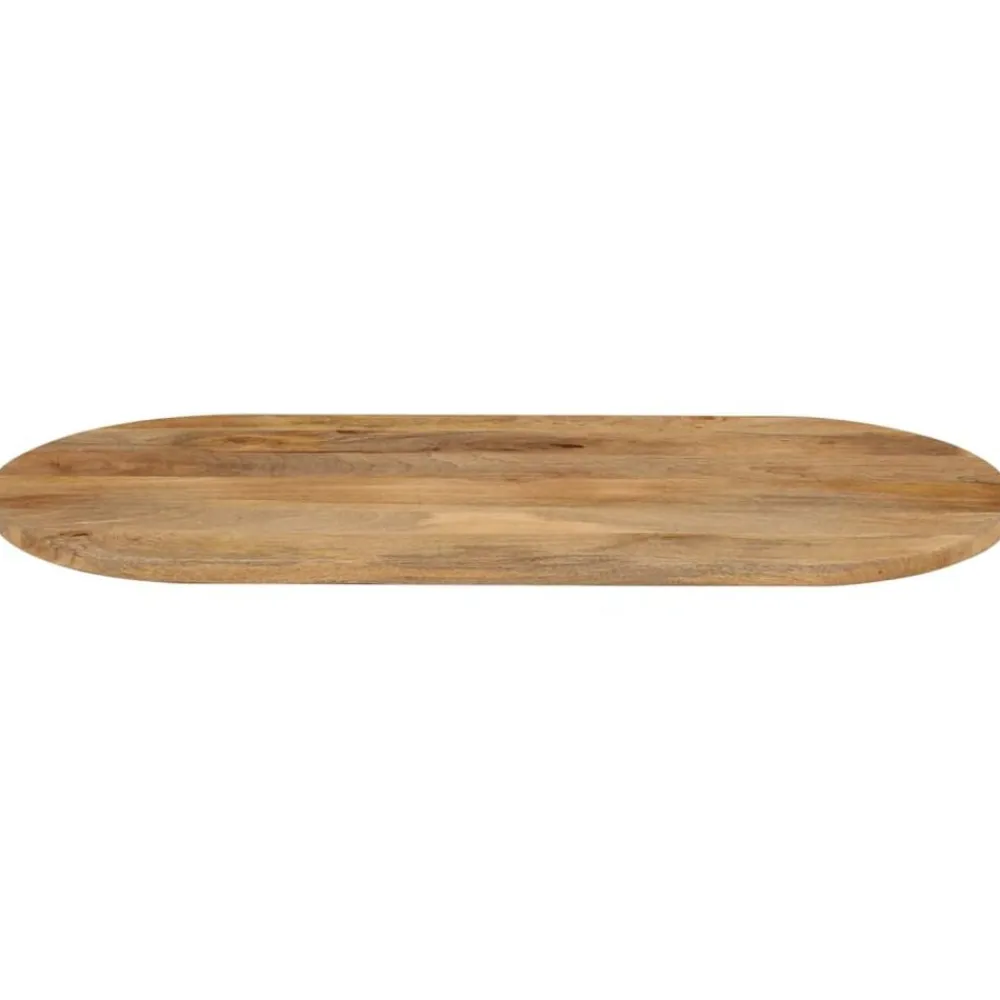 vidaXL Tablero de mesa ovalado madera maciza de mango 80x40x3,8 cm Madera de mango (natural) New