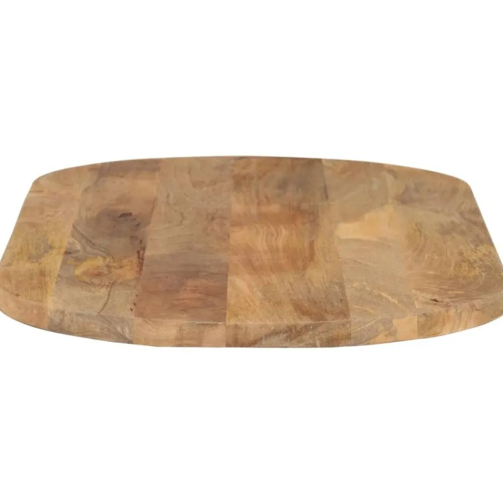 vidaXL Tablero de mesa ovalado madera maciza de mango 80x40x3,8 cm Madera de mango (natural) New