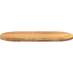vidaXL Accesorios Para Mesas-Tablero de mesa ovalado madera maciza de roble 80x40x2 cm