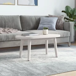 vidaXL Tablero de mesa ovalado madera maciza pino 60x30x2,5 cm Blanco Hot
