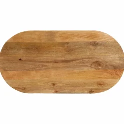vidaXL Tablero de mesa ovalado madera maciza de mango 80x40x3,8 cm Madera de mango (color roble) Sale