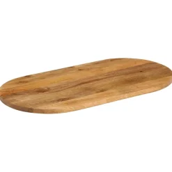 vidaXL Tablero de mesa ovalado madera maciza de mango 80x40x3,8 cm Madera de mango (color roble) Sale