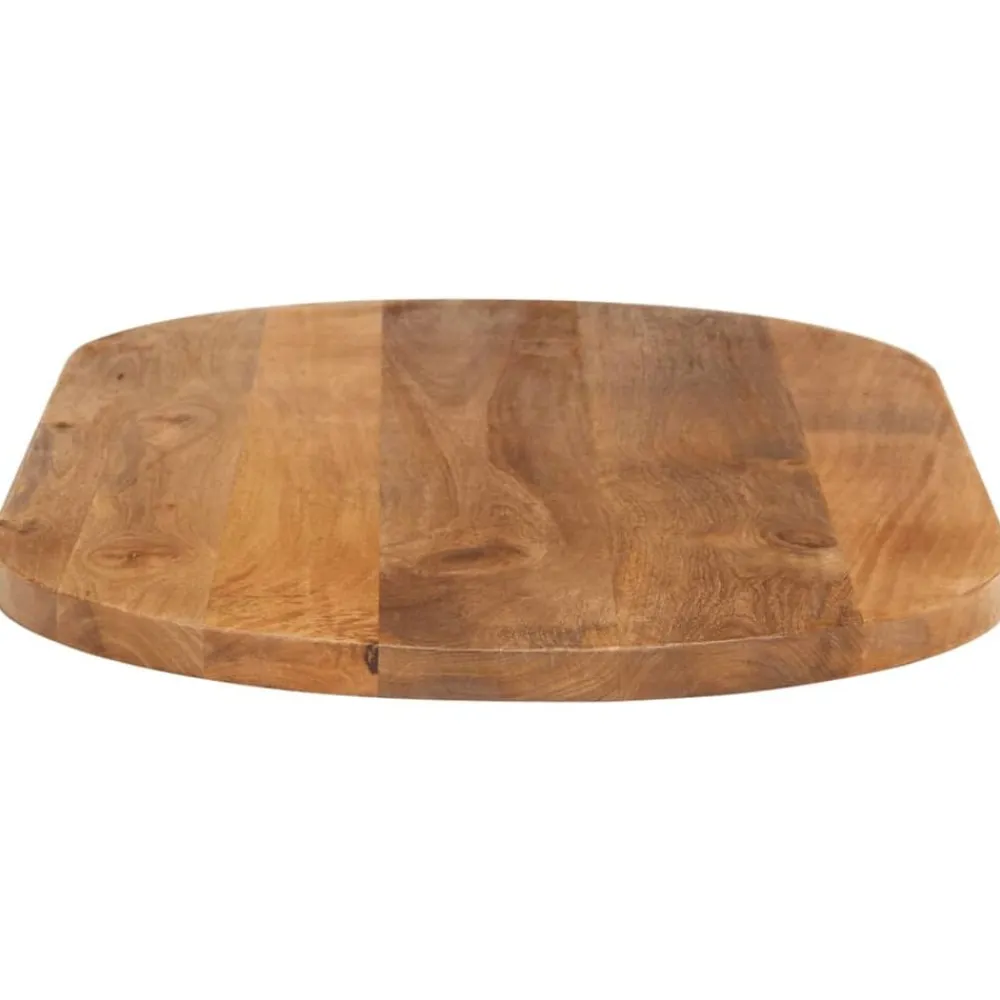 vidaXL Tablero de mesa ovalado madera maciza de mango 80x40x3,8 cm Madera de mango (color roble) Sale