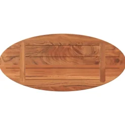 vidaXL Accesorios Para Mesas-Tablero de mesa ovalado madera maciza de acacia 80x40x3,8 cm
