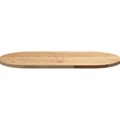 vidaXL Accesorios Para Mesas-Tablero de mesa ovalado madera maciza de roble 80x40x2 cm