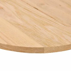 vidaXL Accesorios Para Mesas-Tablero de mesa ovalado madera maciza de roble 80x40x2 cm