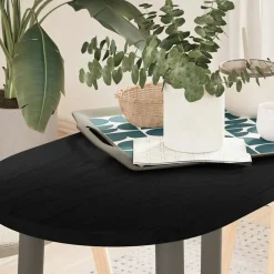 vidaXL Accesorios Para Mesas-Tablero de mesa ovalado madera maciza de roble 80x40x2 cm