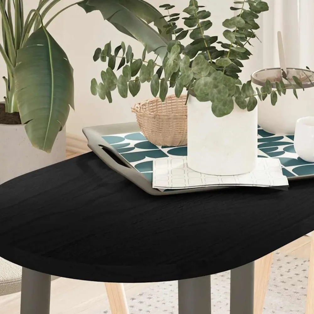 vidaXL Accesorios Para Mesas-Tablero de mesa ovalado madera maciza de roble 80x40x2 cm