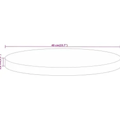 vidaXL Accesorios Para Mesas-Tablero de mesa redondo madera maciza de mango Ø 40x3,8 cm