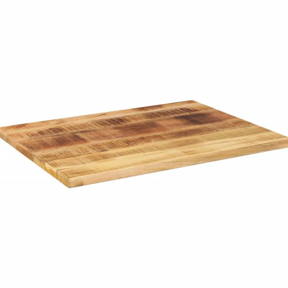 vidaXL Tablero de mesa rectangular madera maciza mango 70x60x1,5 cm Madera de mango rugosa (natural) Best