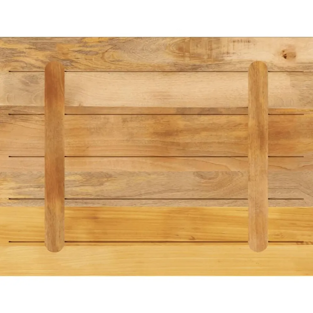 vidaXL Tablero de mesa rectangular madera maciza mango 70x60x1,5 cm Madera de mango rugosa (natural) Best