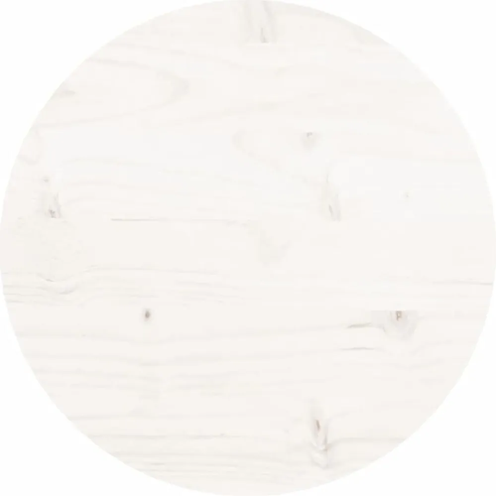 vidaXL Tablero de mesa redondo madera maciza de pino Ø30x3 cm Blanco