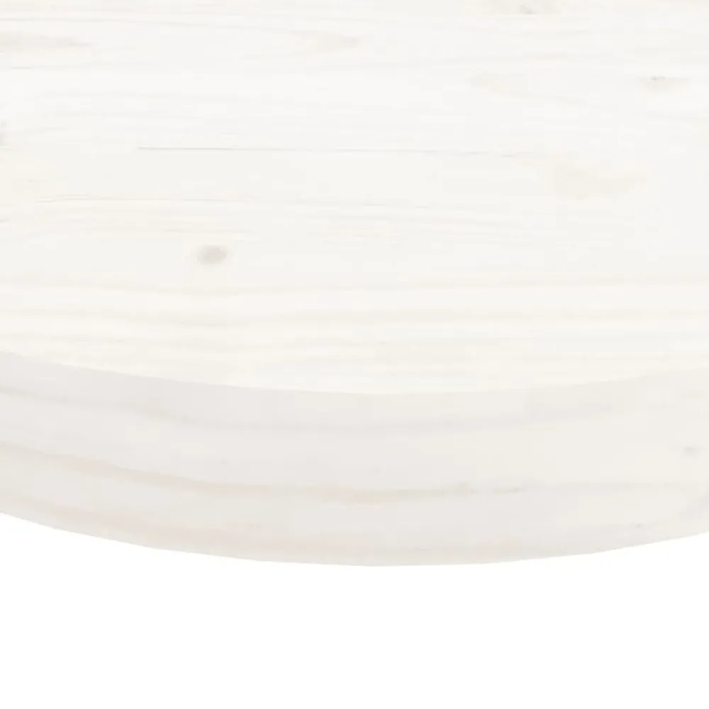 vidaXL Tablero de mesa redondo madera maciza de pino Ø30x3 cm Blanco