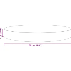 vidaXL Tablero de mesa redondo madera maciza de pino Ø30x3 cm Blanco