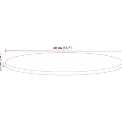 vidaXL Accesorios Para Mesas-Tablero de mesa redondo madera maciza reciclada Ø 40x1,5 cm