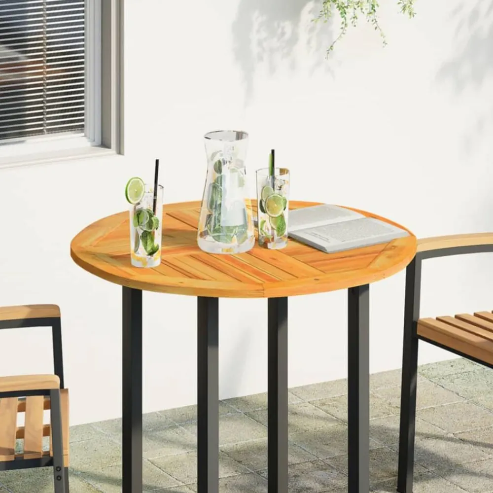 vidaXL Tablero de mesa redondo madera maciza de acacia Ø80x2,2 cm Outlet