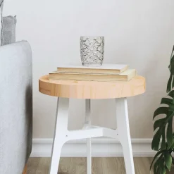 vidaXL Tablero de mesa redondo madera maciza de pino Ø30x3 cm Natural Best
