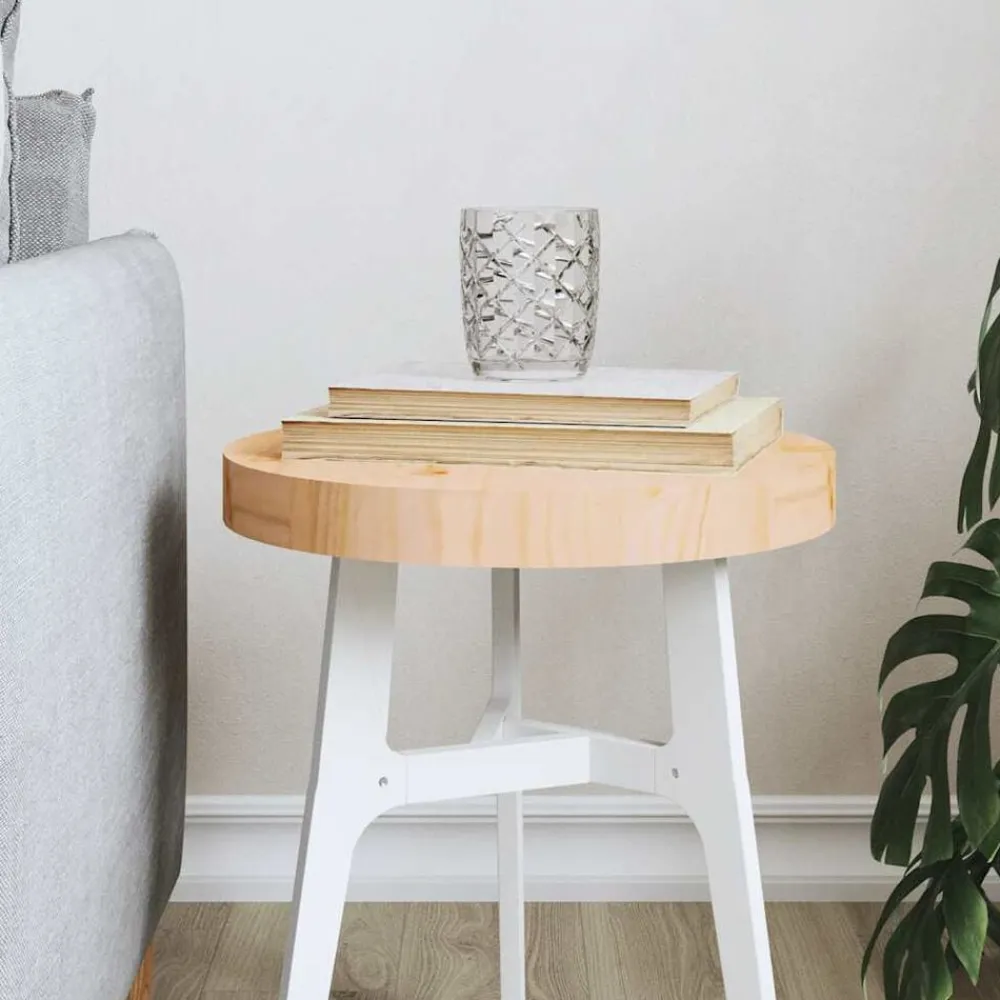 vidaXL Tablero de mesa redondo madera maciza de pino Ø30x3 cm Natural Best