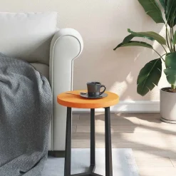 vidaXL Accesorios Para Mesas-Tablero de mesa redondo madera maciza de pino marrón Ø30x2,5 cm