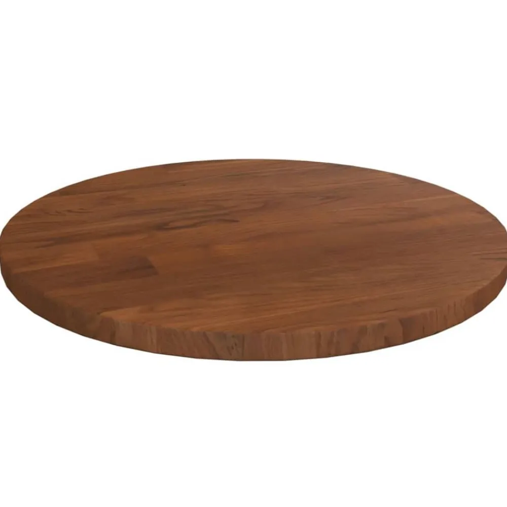 vidaXL Tablero de mesa redonda madera de roble marrón oscuro Ø30x1,5cm Marrón oscuro Best