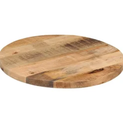 vidaXL Accesorios Para Mesas-Tablero de mesa redondo madera maciza mango rugosa Ø 40x3,8 cm