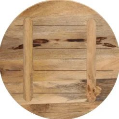 vidaXL Accesorios Para Mesas-Tablero de mesa redondo madera maciza mango rugosa Ø 40x3,8 cm