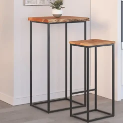 vidaXL Tablero de mesa rectangular acacia borde vivo 40x40x2,5 cm Madera de acacia (natural) Discount