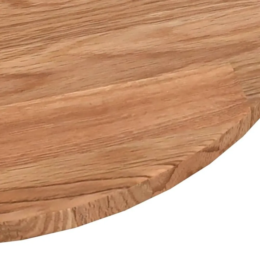 vidaXL Accesorios Para Mesas-Tablero de mesa redonda madera de roble marrón claro Ø30x1,5 cm