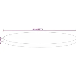 vidaXL Accesorios Para Mesas-Tablero de mesa redondo madera maciza de mango Ø 40x2,5 cm