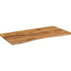 vidaXL Accesorios Para Mesas-Tablero escritorio con curva madera mango rugosa 120x50x2,5 cm