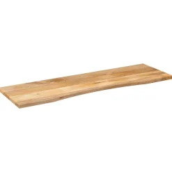 vidaXL Accesorios Para Mesas-Tablero escritorio con curva madera mango rugosa 160x50x2,5 cm