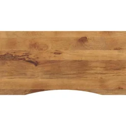 vidaXL Accesorios Para Mesas-Tablero escritorio con curva madera mango rugosa 120x60x2,5 cm