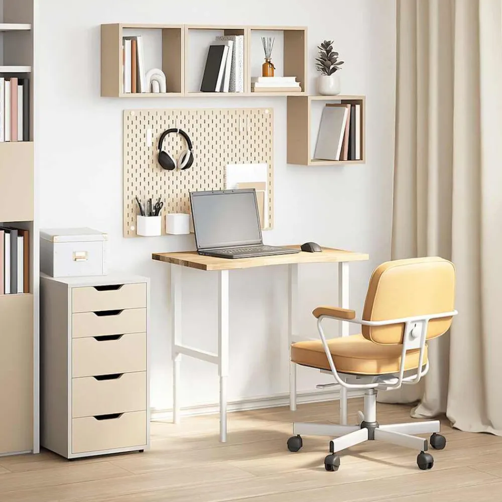 vidaXL Accesorios Para Mesas-Tablero escritorio rectangular madera maciza roble sin tratar