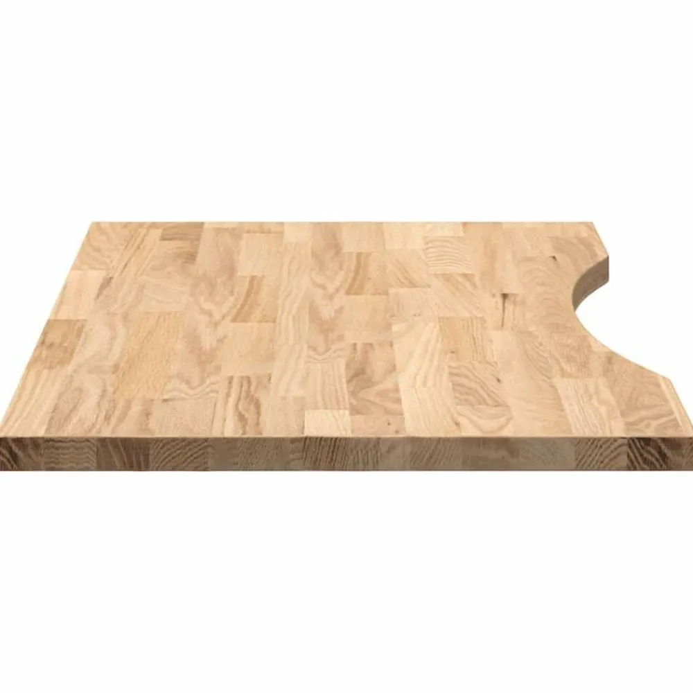 vidaXL Accesorios Para Mesas-Tablero escritorio rectangular madera maciza roble sin tratar