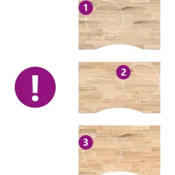 vidaXL Accesorios Para Mesas-Tablero escritorio rectangular madera maciza roble sin tratar