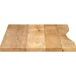 vidaXL Accesorios Para Mesas-Tablero escritorio con curva madera mango rugosa 110x60x2,5 cm